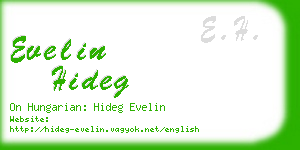 evelin hideg business card